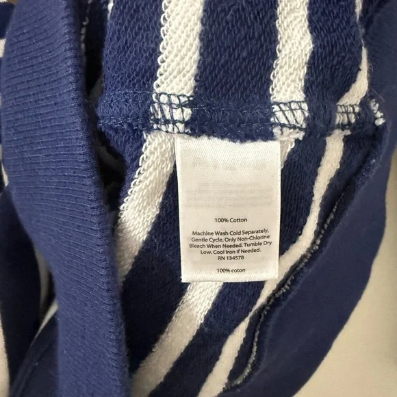 Vineyard Vines Womens Striped Dreamcloth Relaxed 1/4 Zip Shep Small Blue White - Picture 6 of 6